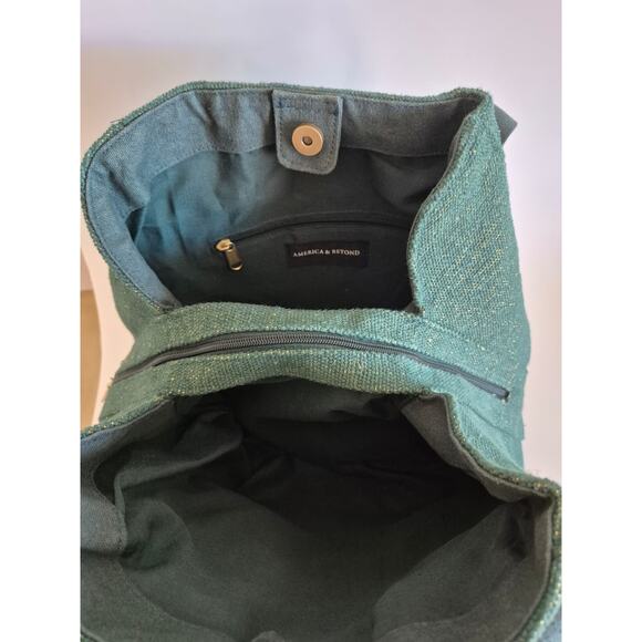 America & Beyond Boho Tote Bag Beaded Embroidered Colorful Zip Pockets Fall - Picture 5 of 11